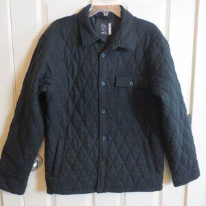 Original Use Men's Quilted Jacket Size M Black Button Up